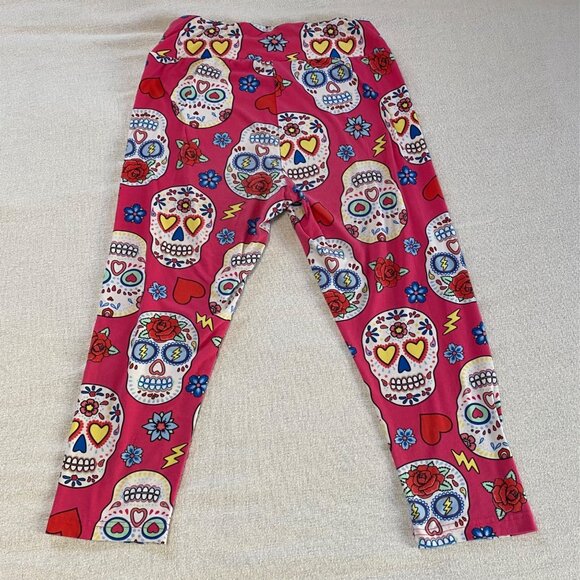 No Boundaries Skull Leggings Dia De Los Muertos Day of The Dead Juniors Sz 11/13 - Picture 3 of 7